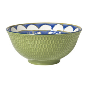 Schaaltje Rene groot - groen/blauw - ø15.8x7.3 cm