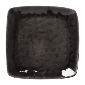 Vierkant bord Toscane - zwart - 25 cm