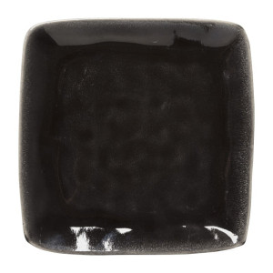 Vierkant bord Toscane - zwart - 20 cm