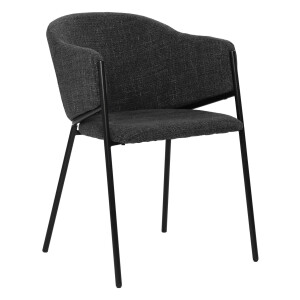Artistiq Eetkamerstoel 'Lynise' Structuurstof, kleur Donkergrijs