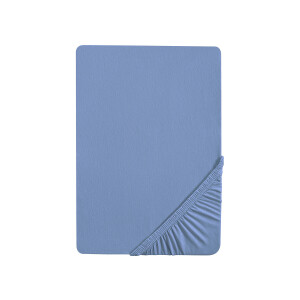 Biberna Jersey hoeslaken (Blauw, 140-160 x 200 cm)