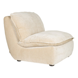 Dutchbone Fauteuil 'Radley' Velvet, kleur Beige