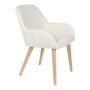 ZILT Eetkamerstoel 'Shantina' Geweven stof, kleur Off White
