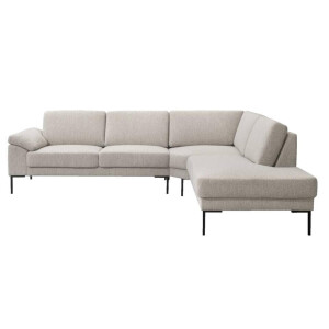 Leen Bakker - Hoekbank Tom Rechts - Monza - Stof - Beige - 237x279x84 Cm