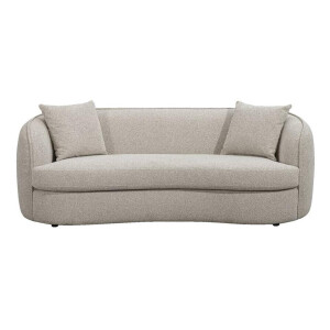 Leen Bakker - Bank Enzio 3,5-zits - Greige - Polyester - Beige#Grijs#Crème - 97x219x76 Cm