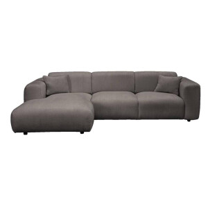 Leen Bakker - Hoekbank Claude Links - Stof - Taupe - 165x280x80 Cm