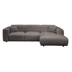 Leen Bakker - Hoekbank Claude Rechts - Stof - Taupe - 165x280x80 Cm