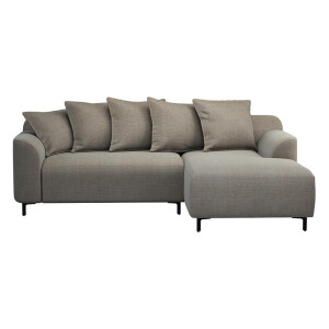 Leen Bakker - Bank Elsa Met Chaise Longue Rechts - Eden - Stof - Taupe - 177x246x84 Cm