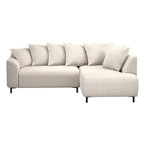 20% korting - Leen Bakker - Hoekbank Elsa Rechts - Eden - Stof - Beige - 204x243x84 Cm