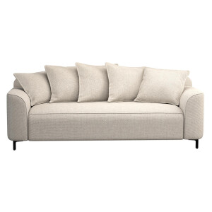 20% korting - Leen Bakker - Bank Elsa 3-zits - Eden - Stof - Beige - 99x228x84 Cm