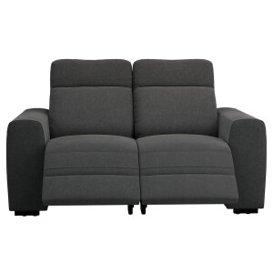 Leen Bakker - Bank James Verstelbaar 2-zits - Supple - Antraciet - Stof - Grijs - 95x160x100 Cm