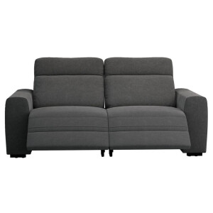 Leen Bakker - Bank James Elektrisch Verstelbaar 3-zits - Supple - Antraciet - Stof - Grijs - 95x198x100 Cm