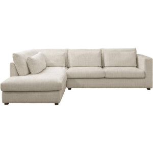 Leen Bakker - Hoekbank Chelsea Links - Cyclamen - Off-white - Stof - Wit - 214x294x90 Cm