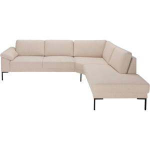 Leen Bakker - Hoekbank Tom Rechts - Basel - Stof - Beige - 237x279x84 Cm