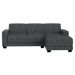 Leen Bakker - Bank Aberdeen Met Chaise Longue Rechts - Kansas - Stof - Grijs - 158x238x84 Cm