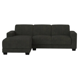Leen Bakker - Bank Aberdeen Met Chaise Longue Links - Preston - Antraciet - Stof - Grijs - 158x238x84 Cm