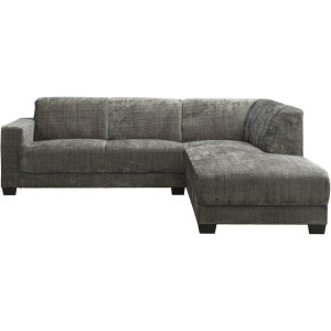20% korting - Leen Bakker - Hoekbank Aberdeen Rechts - Cremona - Stof - Grijs - 219x261x84 Cm