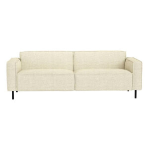 Leen Bakker - Bank Madison 4-zits - Maggy - Stof - Crème - 90x223x77 Cm