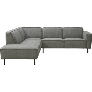 Leen Bakker - Hoekbank Madison Links - Maggy - Stof - Grijs - 230x258x77 Cm