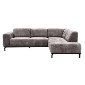 Leen Bakker - Hoekbank Lola Rechts - Stof - Taupe - 191x259x78 Cm