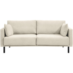 Leen Bakker - Bank Siem 2,5-zits - Rib Fjord - Stof - Beige - 94x193x83 Cm