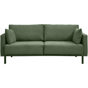 Leen Bakker - Bank Siem 2,5-zits - Rib Fjord - Stof - Groen - 94x193x83 Cm