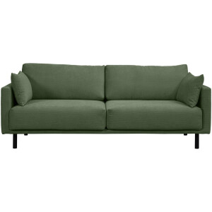 Leen Bakker - Bank Siem 3-zits - Rib Fjord - Stof - Groen - 94x208x83 Cm
