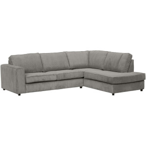 20% korting - Leen Bakker - Hoekbank Stuttgart Rechts - Stof - Grijs - 205x265x80 Cm