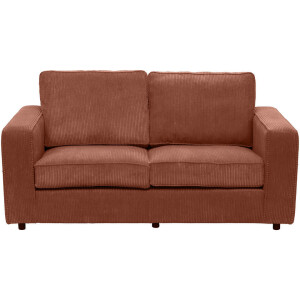 20% korting - Leen Bakker - Bank Stuttgart 2-zits - Terra - Stof - Rood - 94x170x80 Cm