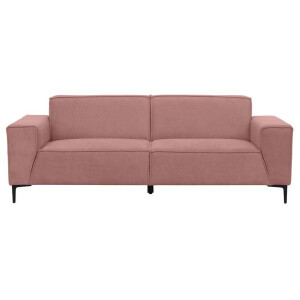 Leen Bakker - Bank Romy 3-zits - Curio - Stof - Roze - 90x220x78 Cm