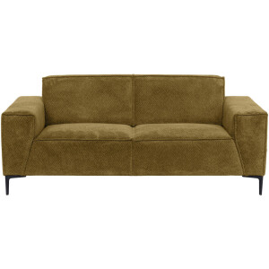 20% korting - Leen Bakker - Bank Romy 3-zits - Egon - Stof - Groen - 90x220x78 Cm