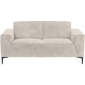 20% korting - Leen Bakker - Bank Romy 2-zits - Egon - Stof - Beige - 90x195x78 Cm