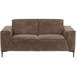 Leen Bakker - Bank Romy 2-zits - Egon - Stof - Taupe - 90x195x78 Cm