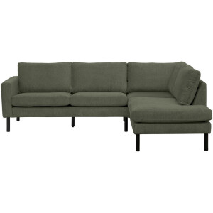 Leen Bakker - Hoekbank Collin Rechts - Stof - Groen - 195x247x81 Cm