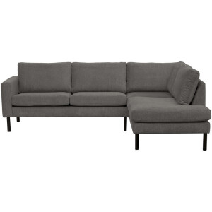 Leen Bakker - Hoekbank Collin Rechts - Antraciet - Stof - Grijs - 195x247x81 Cm