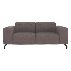 20% korting - Leen Bakker - Bank Otis 2-zits - Rook - Microleer - Grijs - 94x190x77 Cm