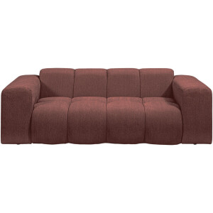 Bank Beau 2-zits - Stof Raven - Wijnrood - 94x210x74 Cm