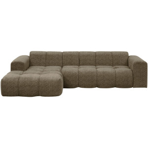 Leen Bakker - Hoekbank Beau Links - Raven - Stof - Bruin - 163x290x69.5 Cm