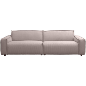 Leen Bakker - Bank Brooklyn 3-zits - Soop - Stof - Roze - 101x270x76 Cm