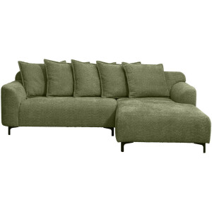 20% korting - Leen Bakker - Bank Elsa Met Chaise Longue Rechts - Anthology - Stof - Groen - 177x246x84 Cm