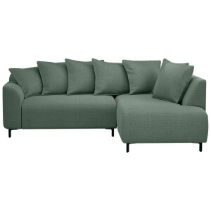 Leen Bakker - Hoekbank Elsa Rechts - Eden - Salie - Stof - Groen - 204x243x84 Cm
