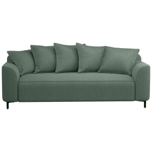 Leen Bakker - Bank Elsa 3-zits - Eden - Salie - Stof - Groen - 99x228x84 Cm