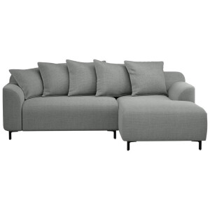 Leen Bakker - Bank Elsa Met Chaise Longue Rechts - Eden - Grijs - Stof - 177x246x84 Cm