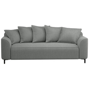 Leen Bakker - Bank Elsa 3-zits - Eden - Stof - Grijs - 99x228x84 Cm