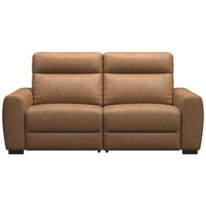 Leen Bakker - Bank James Elektrisch Verstelbaar 3-zits - Supple - Cognac - Stof - Bruin - 95x198x100 Cm