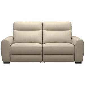 Leen Bakker - Bank James Verstelbaar 3-zits - Stof Melbourne - Leder - Taupe - 95x198x100 Cm