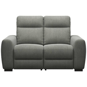 Leen Bakker - Bank James Elektrisch Verstelbaar 2-zits - Gaucho - Donker - Stof - Grijs - 95x160x100 Cm