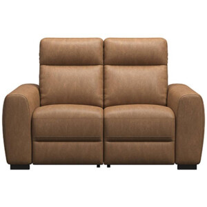 Leen Bakker - Bank James Elektrisch Verstelbaar 2-zits - Supple - Cognac - Stof - Bruin - 95x160x100 Cm