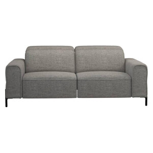 Leen Bakker - Bank Dave 3-zits - Elektrisch Verstelbaar - Pure - Stof - Grijs - 105x198x79 Cm