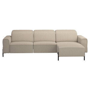Leen Bakker - Hoekbank Dave Rechts - Elektrisch Verstelbaar - Stof - Taupe - 172x275x79 Cm